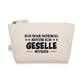 Geselle Spruch Lustiges Gesellenprüfung Geschenk - Bio-Täschchen - Natur - Vorne