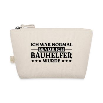 Bauhelfer Spruch Beruf Lustiges Bauhelfer Geschenk - Bio-Täschchen - Natur - Vorne