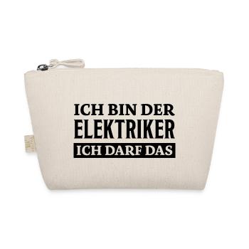 Elektriker Spruch Lustiges Elektriker Geschenk - Bio-Täschchen - Natur - Vorne