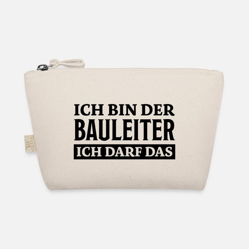 Bauleiter Spruch Baustelle Fun Bauleiter Geschenk Bio-Täschchen
