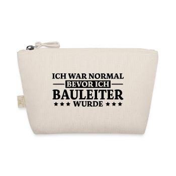 Bauleiter Spruch Baustelle Fun Bauleiter Geschenk - Bio-Täschchen - Natur - Vorne