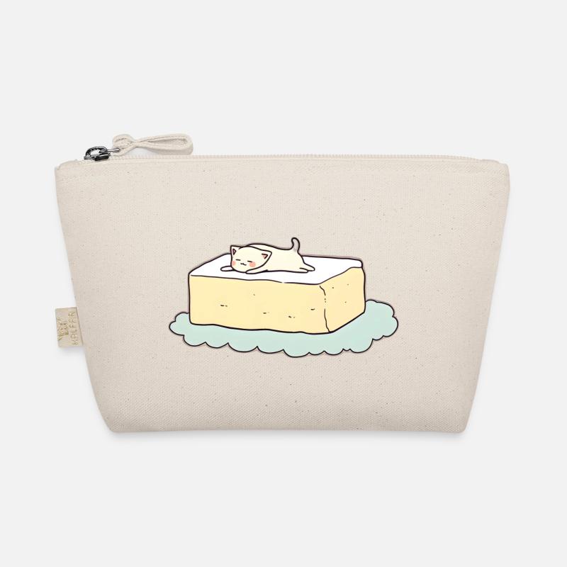 Katze auf Toast: Ein minimalistisches Kunstwerk - Bio-Täschchen - Natur