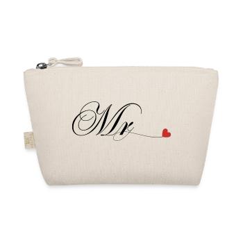 Matching couple T-shirt Mr and Mrs - Organic Pouch - nature - Front