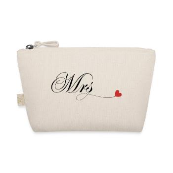 T-shirt personnalisé de couple assorti Mr et Mme - Trousse biologique - nature - Devant