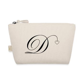 Lettre d calligraphie cœur - Trousse biologique - nature - Devant