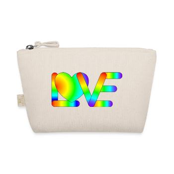 Love in Regenbogen Farben - Bio-Täschchen - Natur - Vorne