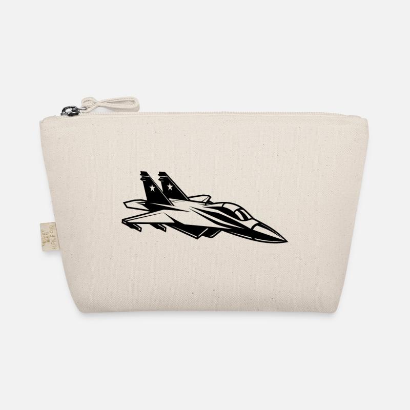 fighter jet Organic Pouch