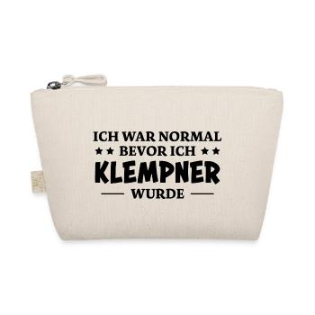 Klempner Spruch Beruf Lustiges Klempner Geschenk - Bio-Täschchen - Natur - Vorne