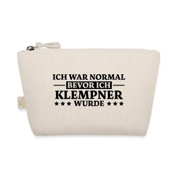 Klempner Spruch Beruf Lustiges Klempner Geschenk - Bio-Täschchen - Natur - Vorne