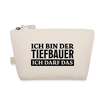 Tiefbauer Spruch Beruf Lustiges Tiefbauer Geschenk - Bio-Täschchen - Natur - Vorne