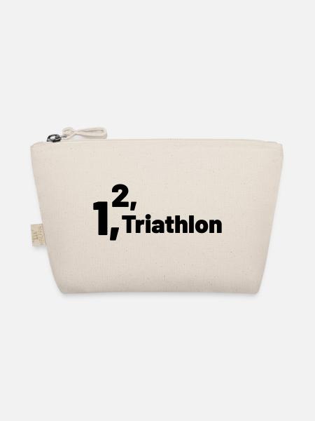 1 2 Triathlon - Organic Pouch - nature - Front
