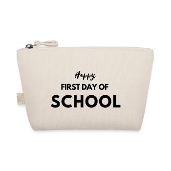 Happy First Day Shool - Organic Pouch - nature - Front
