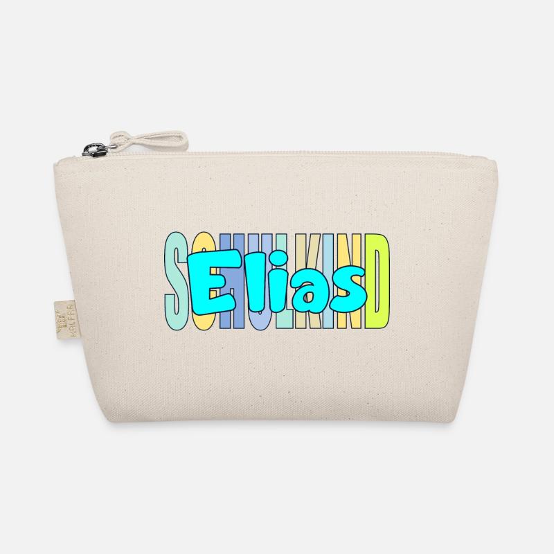 SCHULKIND ELIAS EINSCHULUNG - Bio-Täschchen - Natur