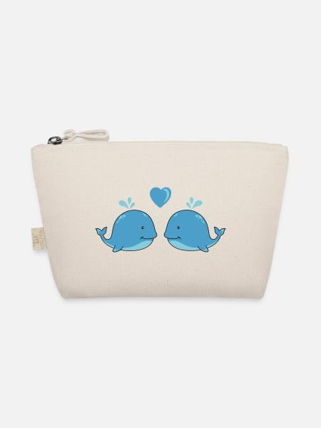 Baleines amoureuses - Trousse biologique - nature - Devant