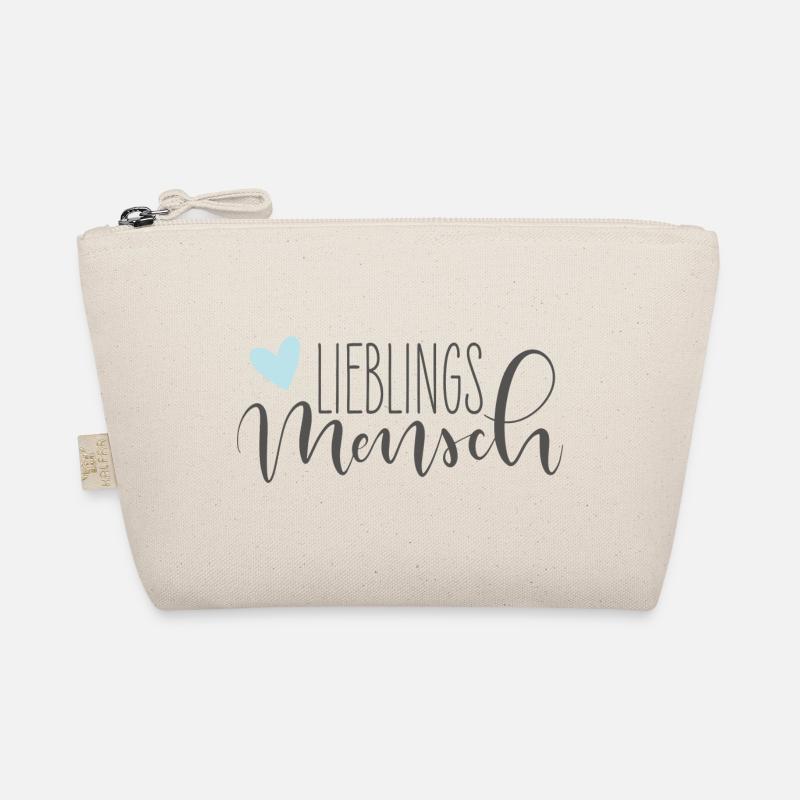 Lieblingsmensch handlettering mit Herz in mint Bio-Täschchen