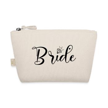 Team Bride Heart Diamond, customizable - Organic Pouch - nature - Front