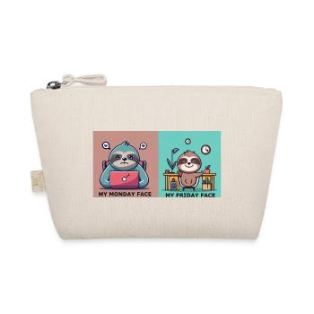 Faultier Arbeiten Geschenk - Bio-Täschchen - Natur - Vorne