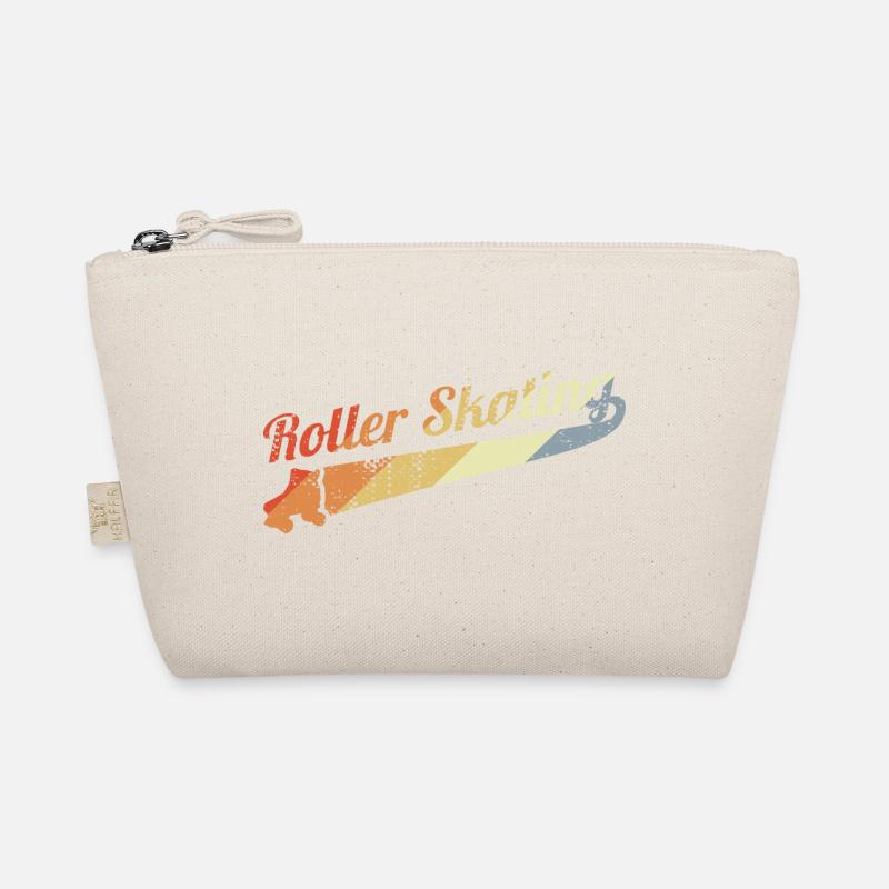 Vintage Rollschuhlaufen Bio-Täschchen