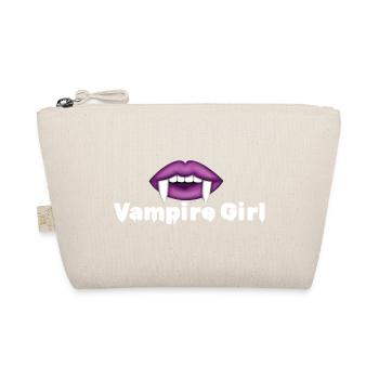 Vampire Girl Creepy Halloween Sexy Lips - Organic Pouch - nature - Front