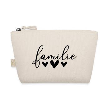 Herzen Familie - Bio-Täschchen - Natur - Vorne