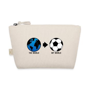 the world my foot football humour sport 24102 Z - Organic Pouch - nature - Front