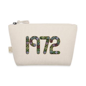 1972 vintage retro 70s 50 born birthday party - Organic Pouch - nature - Front