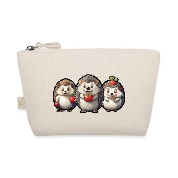 Hedgehog with apples - Autumn Season - DIGITAL - Organic Pouch - nature - Front