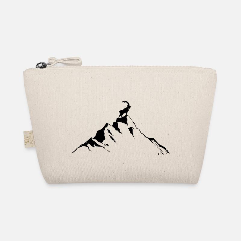 Ziege - Berg - (3) Bio-Täschchen