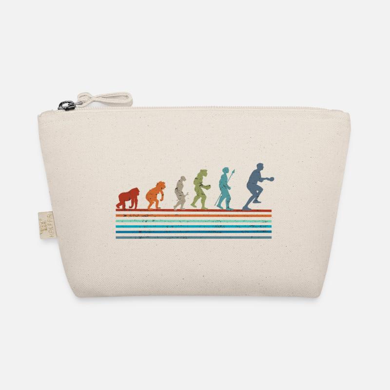 Vintage Retro Evolution Ping Pong Organic Pouch