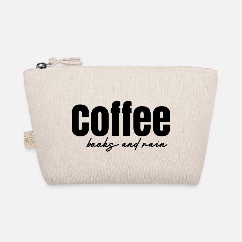 Coffee Books and Rain - Bio-Täschchen - Natur