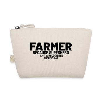 Farmer - Because superhero... - Organic Pouch - nature - Front