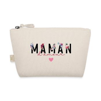 Maman d’amour fleurs- idée cadeau maman - Trousse biologique - nature - Devant