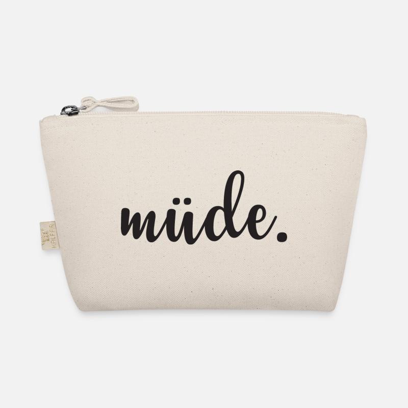 Müde Punkt minimalistisch tired Geschenkidee Bio-Täschchen