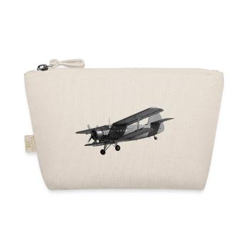 Airplane AN2 Biplane Propeller Vintage - Organic Pouch - nature - Front