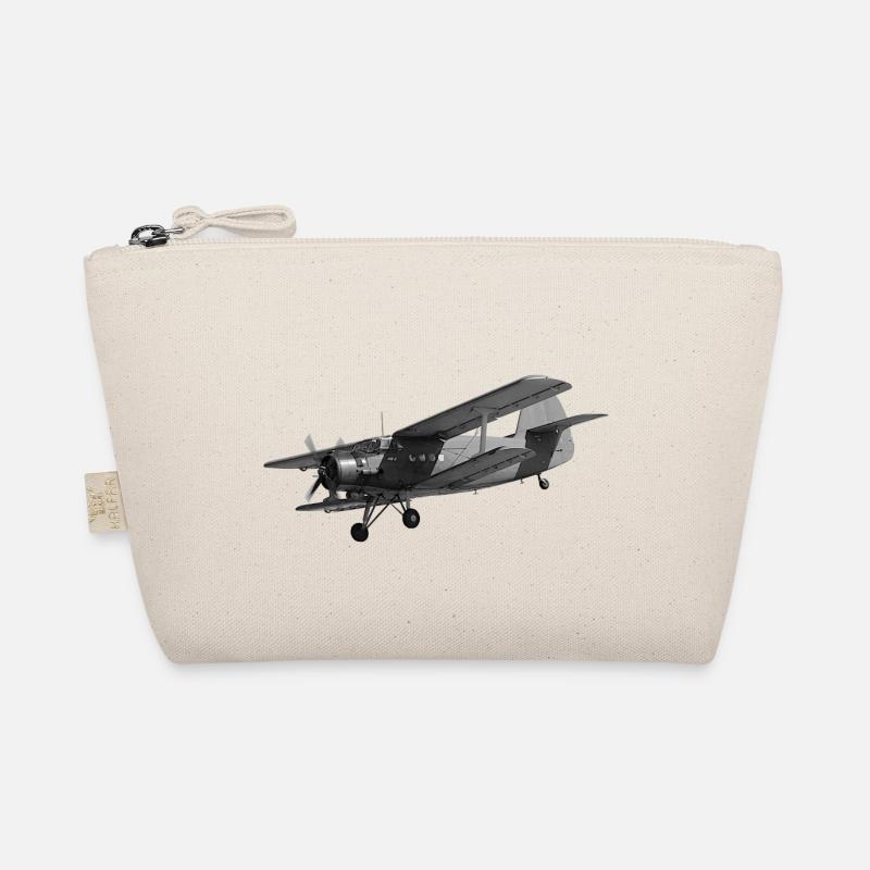 Flugzeug AN2 Doppeldecker Propeller Oldtimer Bio-Täschchen