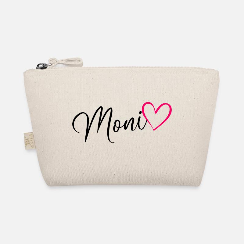 Moni Surname First Name Heart Pink Organic Pouch