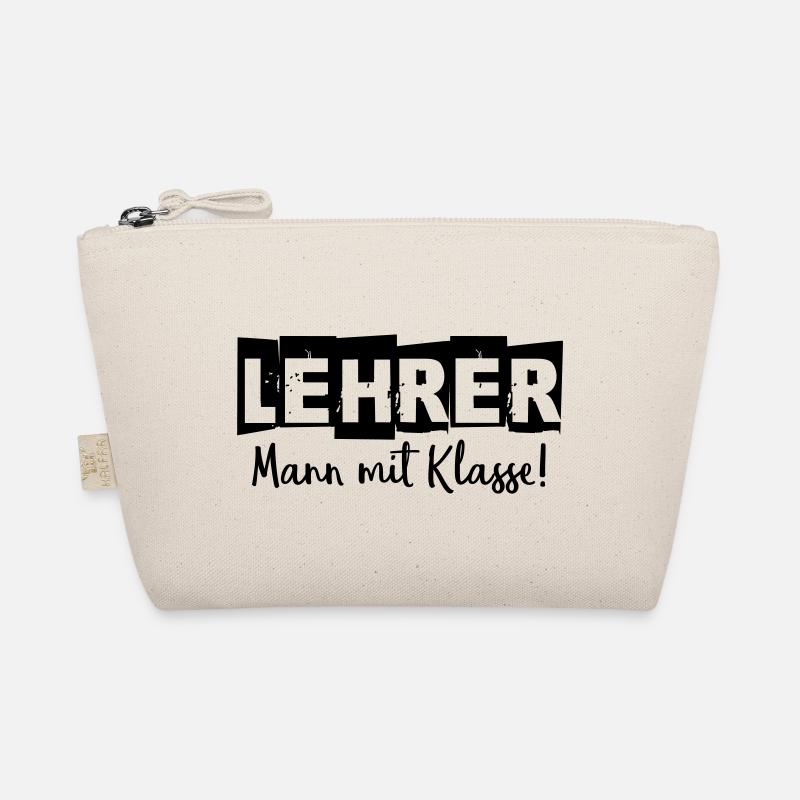 Lehrer Mann mit Klasse Bio-Täschchen
