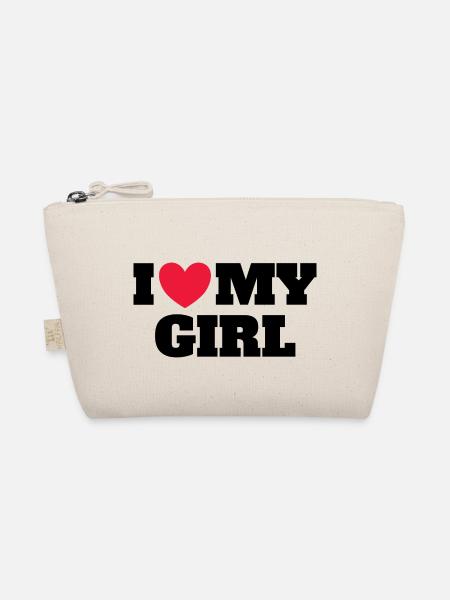 I Love My Girl - Bio-Täschchen - Natur
