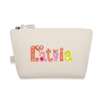 Personalized Latvia Name - Organic Pouch - nature - Front