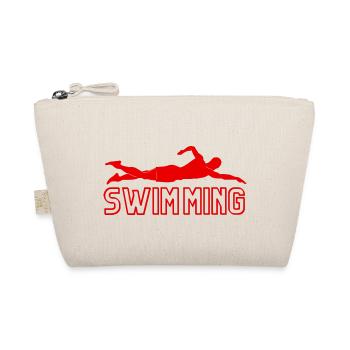 Schwimmen - Geschenkidee zum Schwimmen - Bio-Täschchen - Natur - Vorne