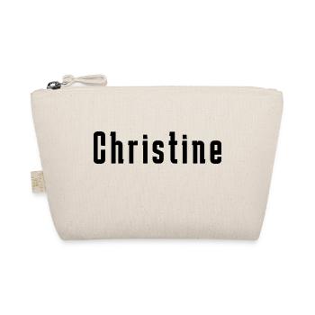 Christine Damen Frauen Mädchen Namen - Bio-Täschchen - Natur - Vorne