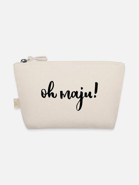 Oh maju Majusebetter Trier Spruch lustig - Bio-Täschchen - Natur - Vorne