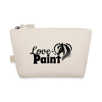 Paint Love Heart Horse Head - Organic Pouch - nature - Front
