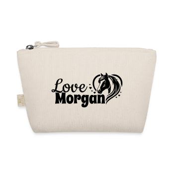 Morgan Love Herz Pferdekopf - Bio-Täschchen - Natur - Vorne