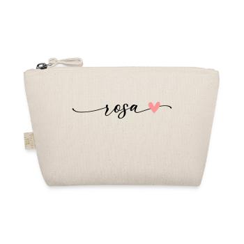 Pink Name Calligraphy Font - Organic Pouch - nature - Front