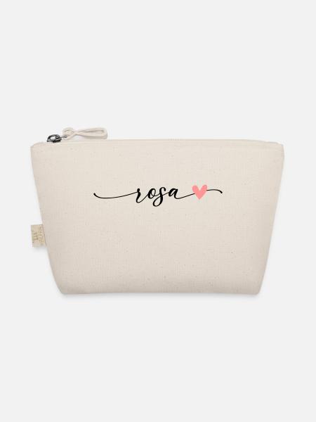 Pink Name Calligraphy Font - Organic Pouch - nature - Front