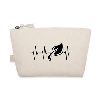 Herzschlag Blatt grün Symbol Wald Puls Icon Ekg - Bio-Täschchen - Natur - Vorne