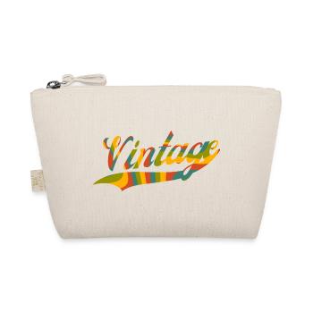 Vintage-Retro-Geschenkidee - Bio-Täschchen - Natur - Vorne