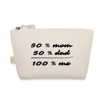 50% mom, 50% dad, 100% me - Organic Pouch - nature - Front