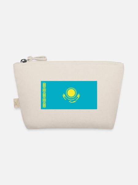 Kazakhstan Flag / Drapeau Kazakhstan - Organic Pouch - nature - Front